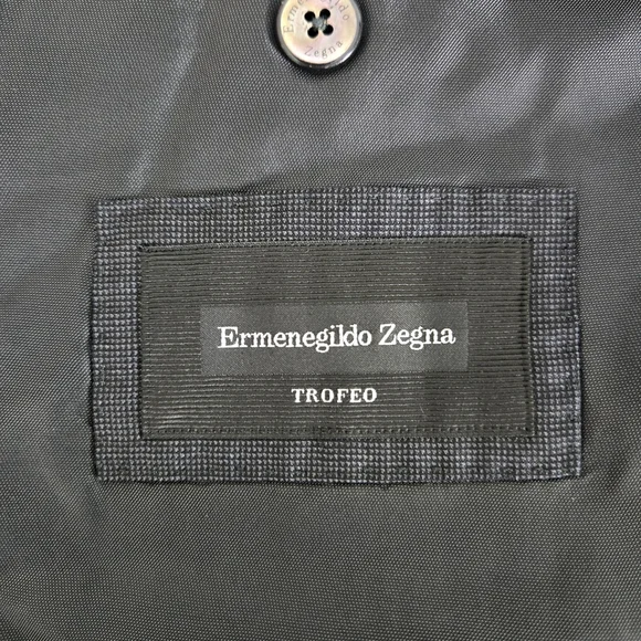 Ermenegildo Zegna Mens Trofeo Wool Blazer 48L Grey Professional Business Italy